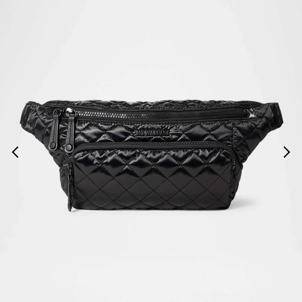 MZ Wallace Black quilted Waist Bag